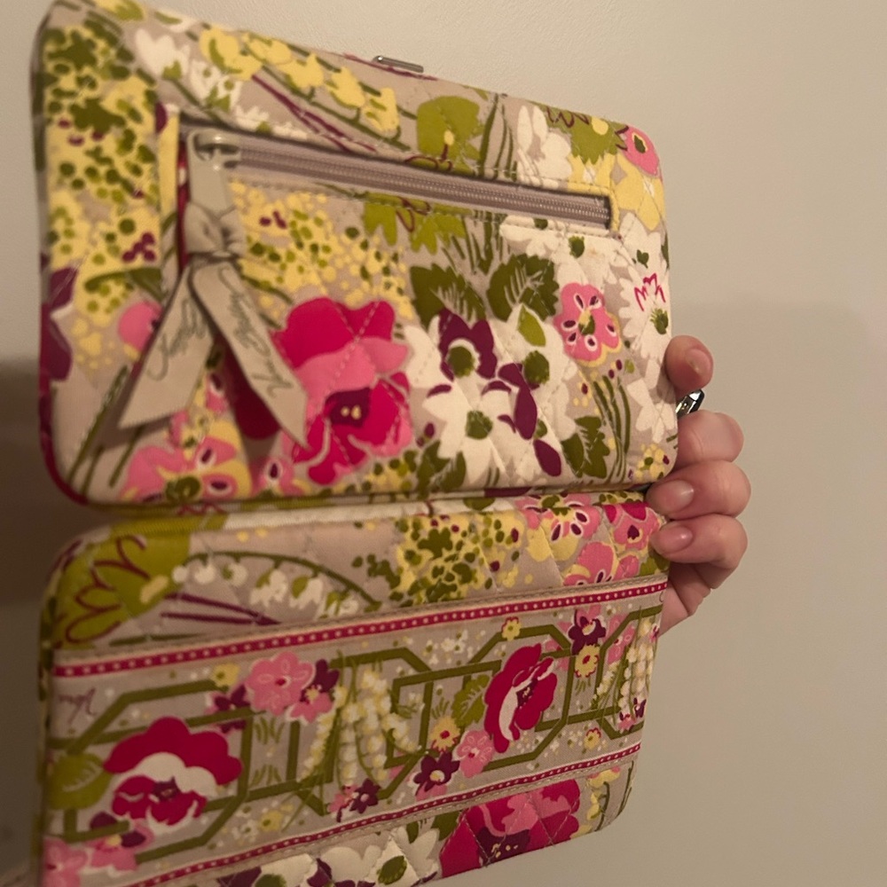 Vera Bradley Floral Clutch Bag - Pink and Green - Picture 6 of 7